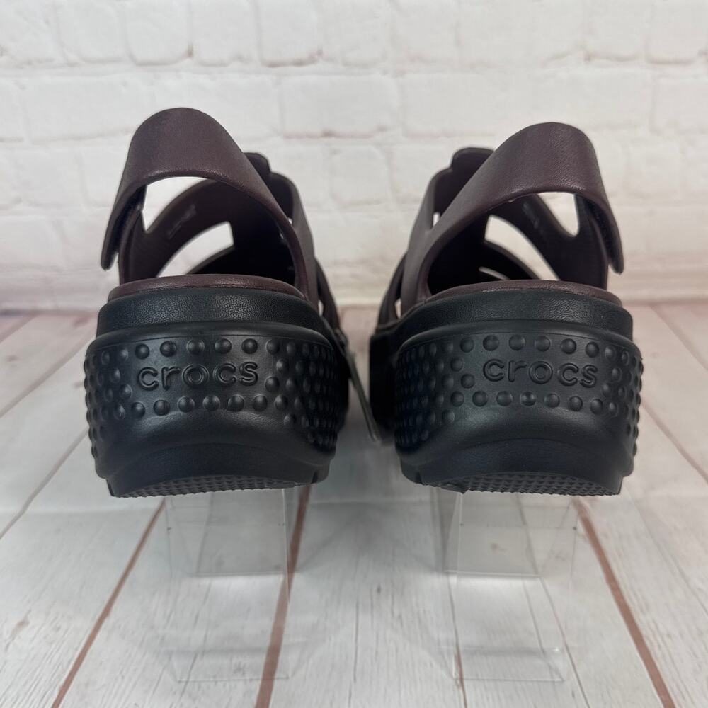 Crocs Stomp Platform Fisherman Mocha High Sandals Women’s Size 8 (209938-2ZH) - Picture 8 of 9